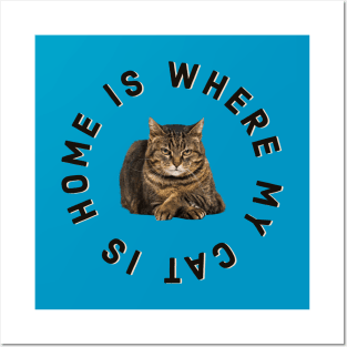 Home Is Where My Cat Is (Manx) Posters and Art